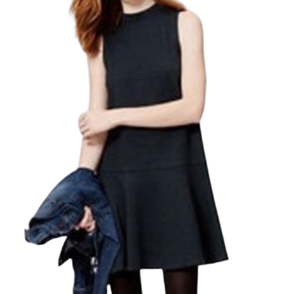 LOFT Mock Neck Drop Waist Dress Sz Small